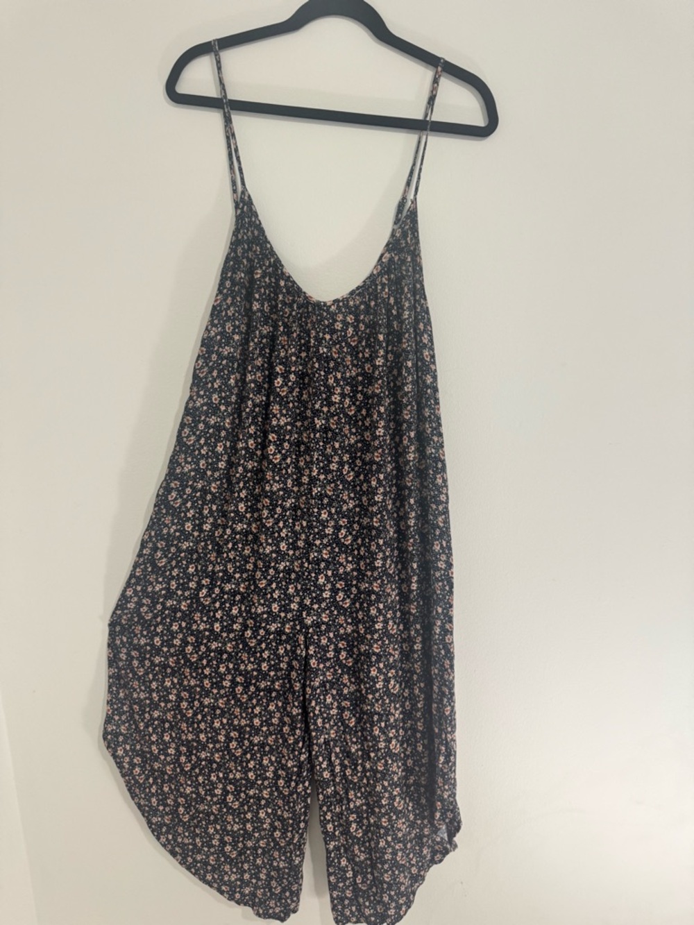 Audrey 3+1 Black Floral Dress with Peach Accents